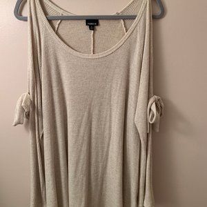 Cold Sholder top with self tie bows